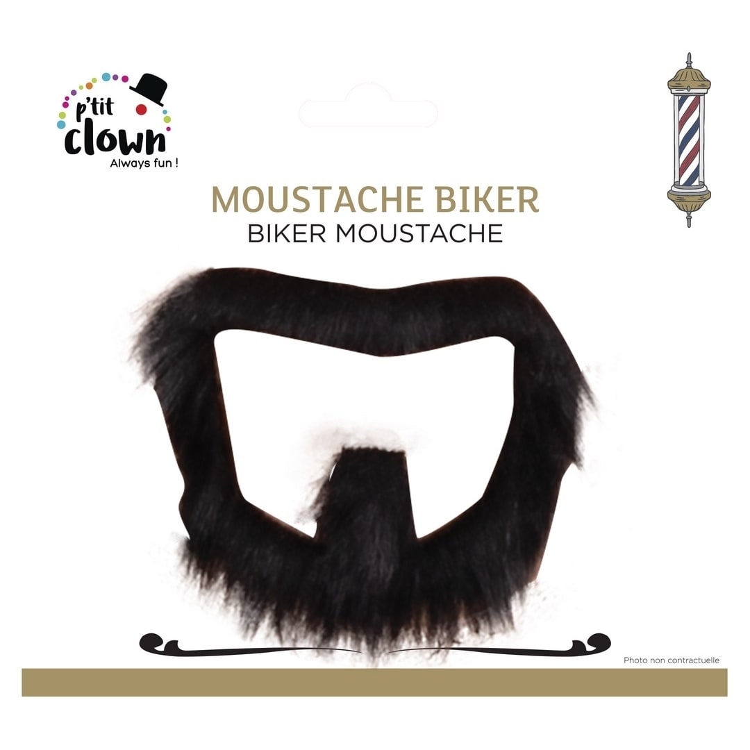 Moustache de biker, noire — vue 2