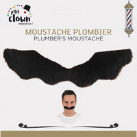 Moustache de plombier, noire — vue 3