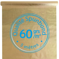 Nappe métallisée 120 cm x 5 m, argent ou or — vue 2