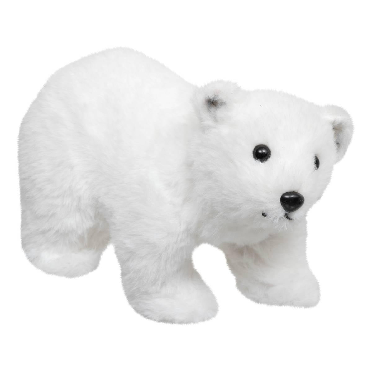 Ours blanc décoratif, 21 cm