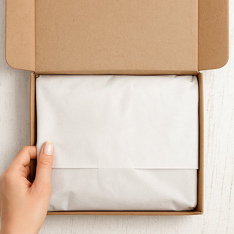 Papier de soie blanc 65 x 100 cm, la feuille — vue 2