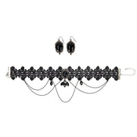 Parure gothique, collier et boucles d'oreilles — vue 2