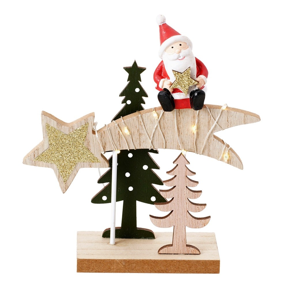 Père Noël sur étoile filante, centre de table