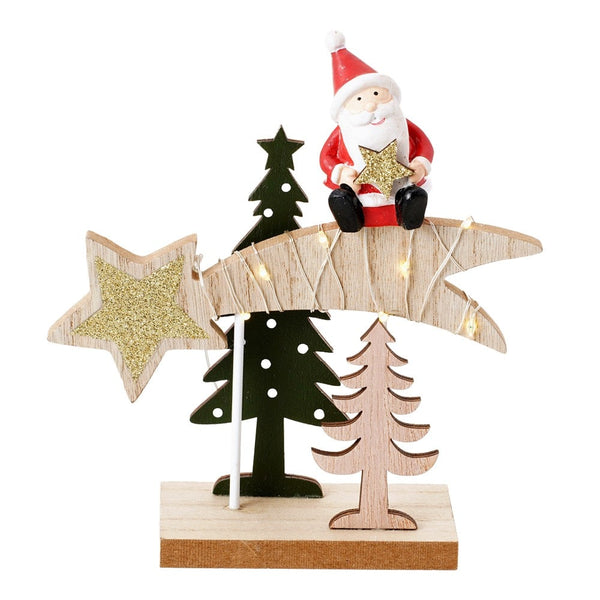 Père Noël sur étoile filante, centre de table