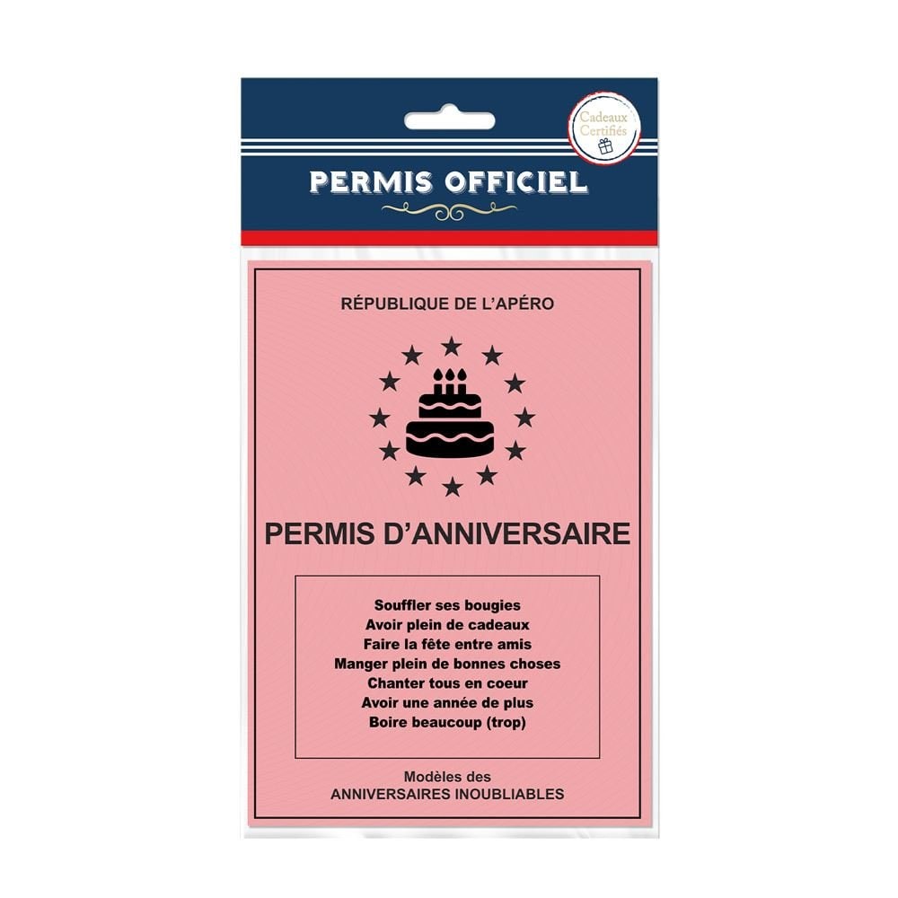 Permis d'anniversaire