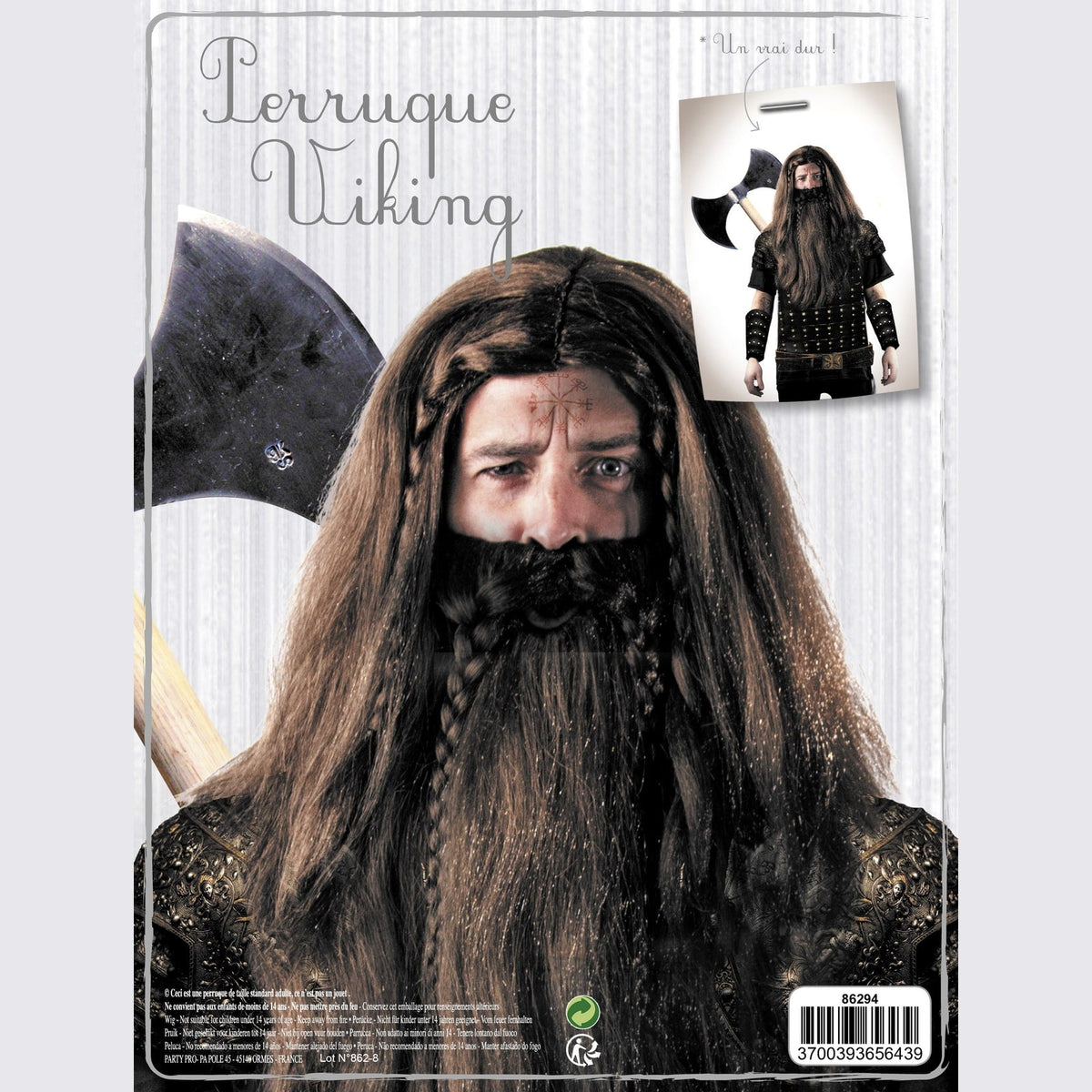 Perruque et barbe de Viking — vue 2