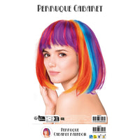 Perruque cabaret arc-en-ciel — vue 2