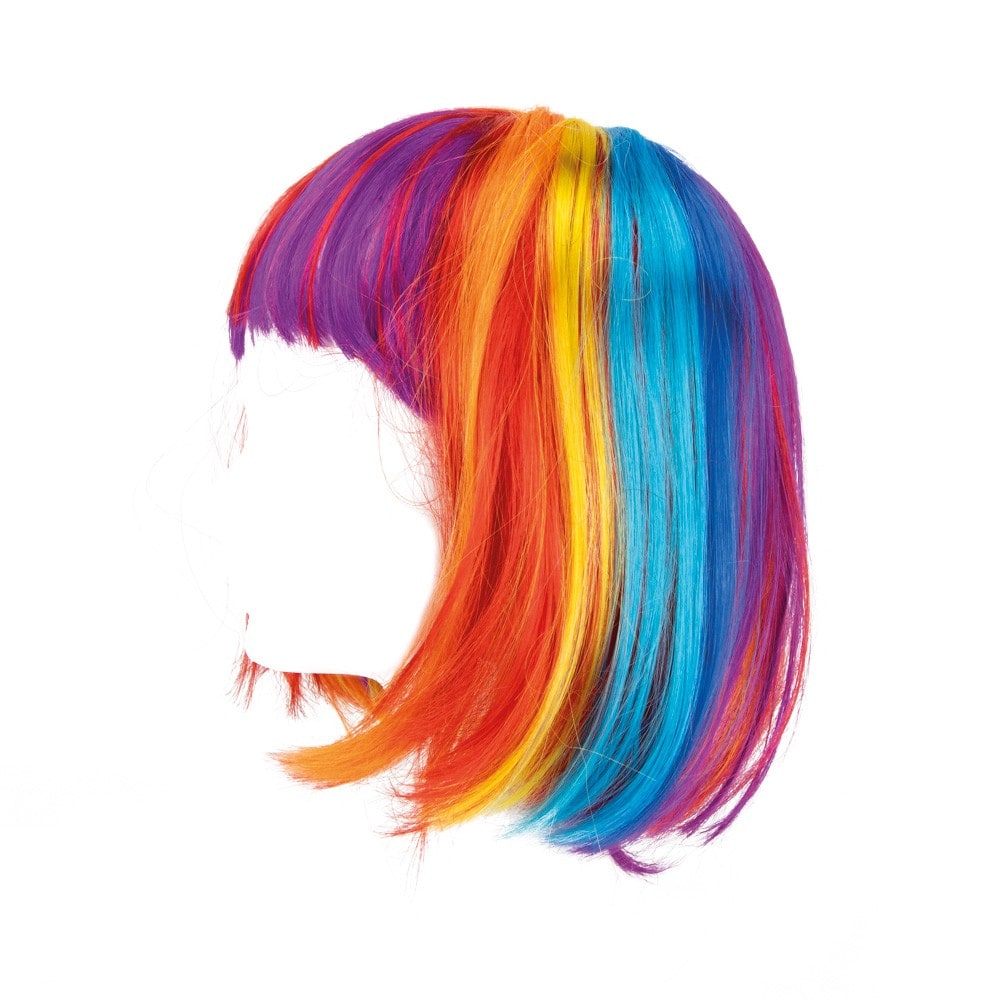 Perruque cabaret arc-en-ciel — vue 3