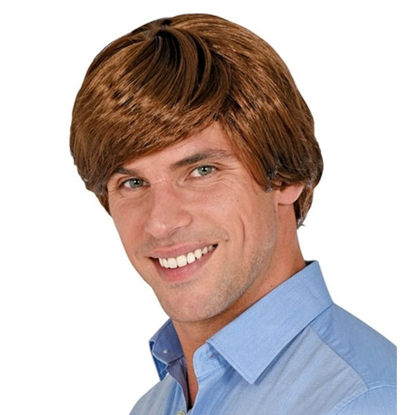 Perruque courte homme, marron