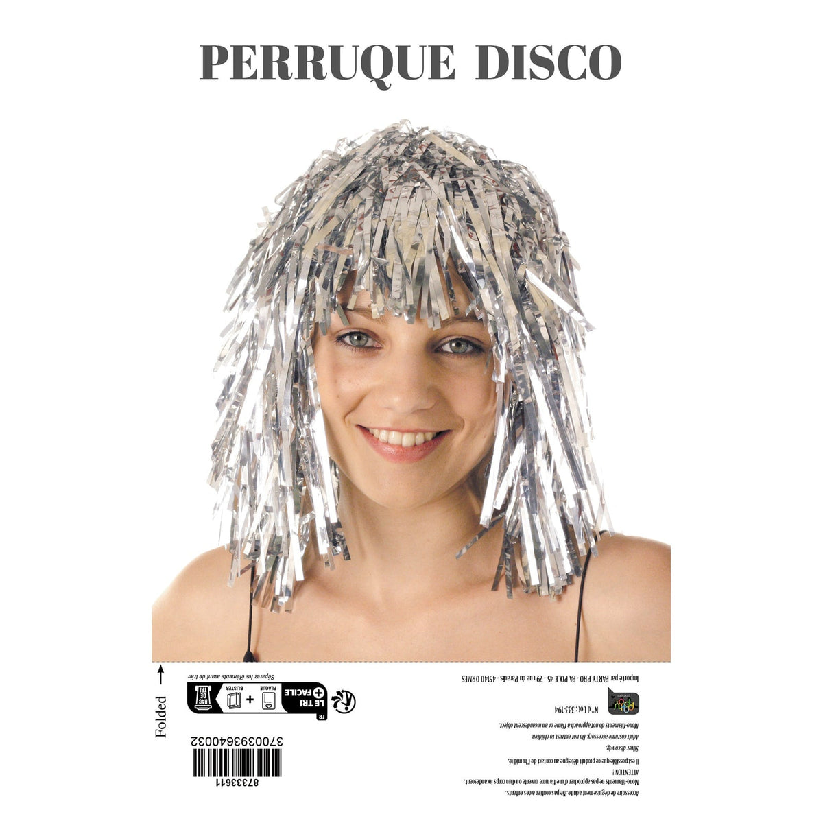 Perruque disco lamée — vue 5