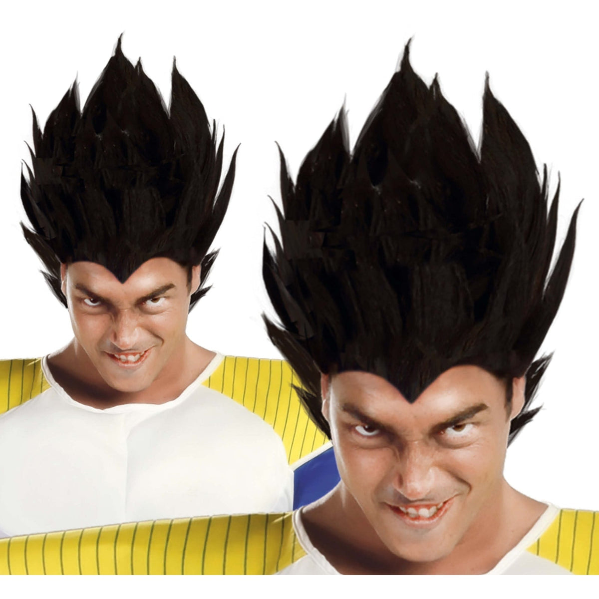 Perruque de guerrier manga noire
