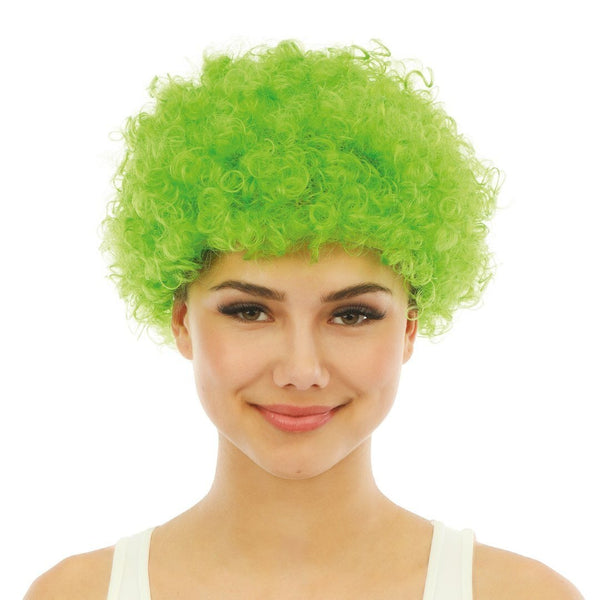 Perruque pop frisée à cheveux courts, coloris au choix