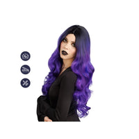 Perruque de sorcière glamour violette, longue — vue 2