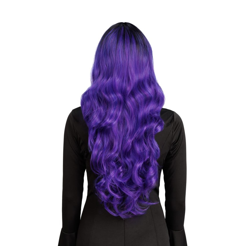 Perruque de sorcière glamour violette, longue — vue 4