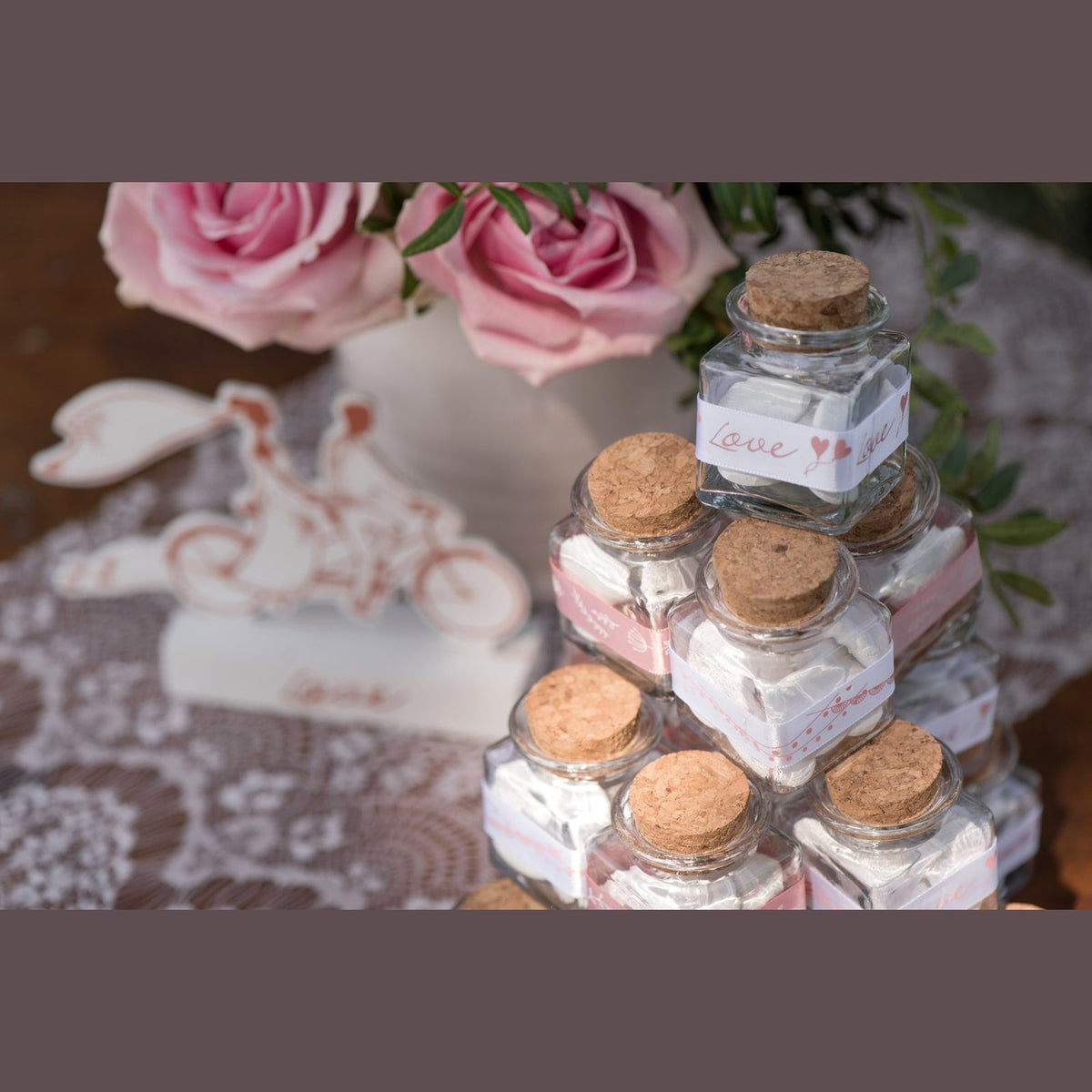 Petit pot carré à bouchon de liège — vue 2
