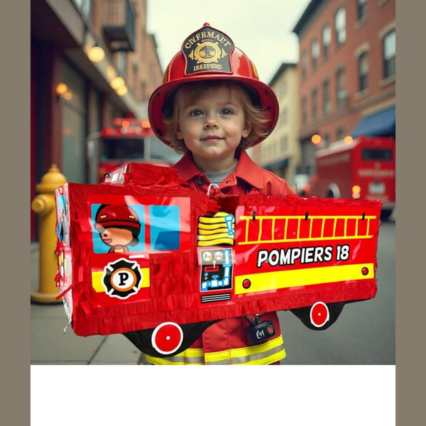 Piñata camion de pompiers, 48 cm