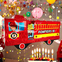 Piñata camion de pompiers, 48 cm — vue 5