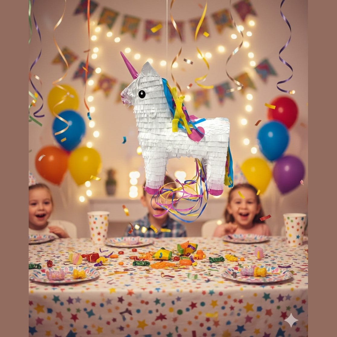 Piñata à tirer licorne — vue 2