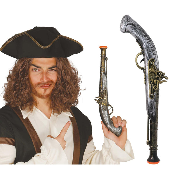 Pistolet de pirate en plastique, 35 cm