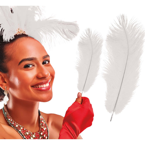 12 plumes d'autruche de 25 à 35 cm