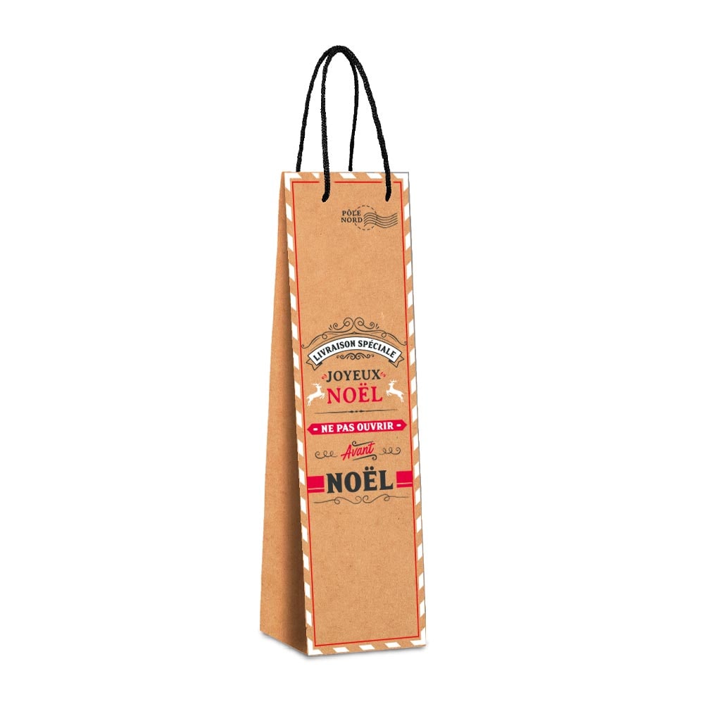 Pochette cadeau kraft Joyeux Noël — vue 3