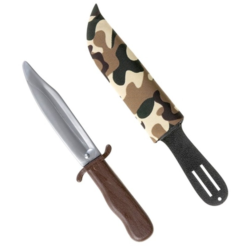 Poignard factice et fourreau camouflage, 28 cm