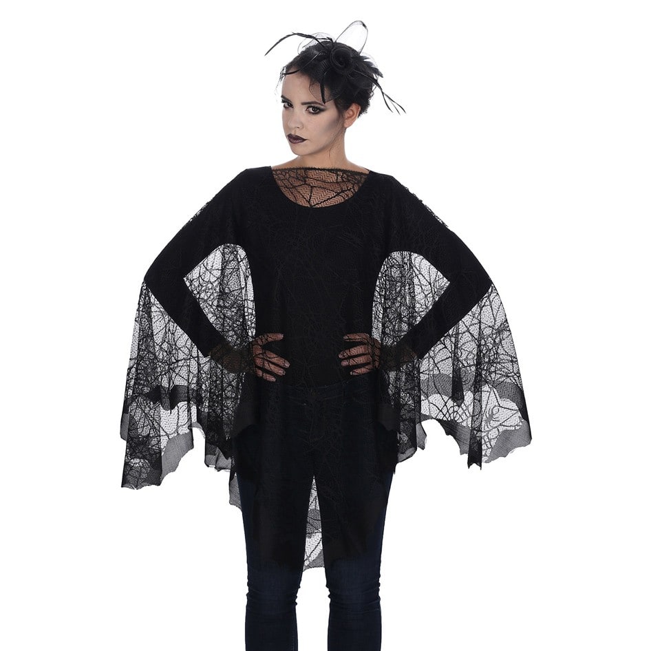 Poncho toile d'araignée
