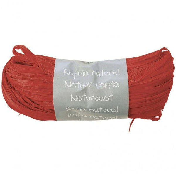 Raphia naturel teinté, pelote de 50 g