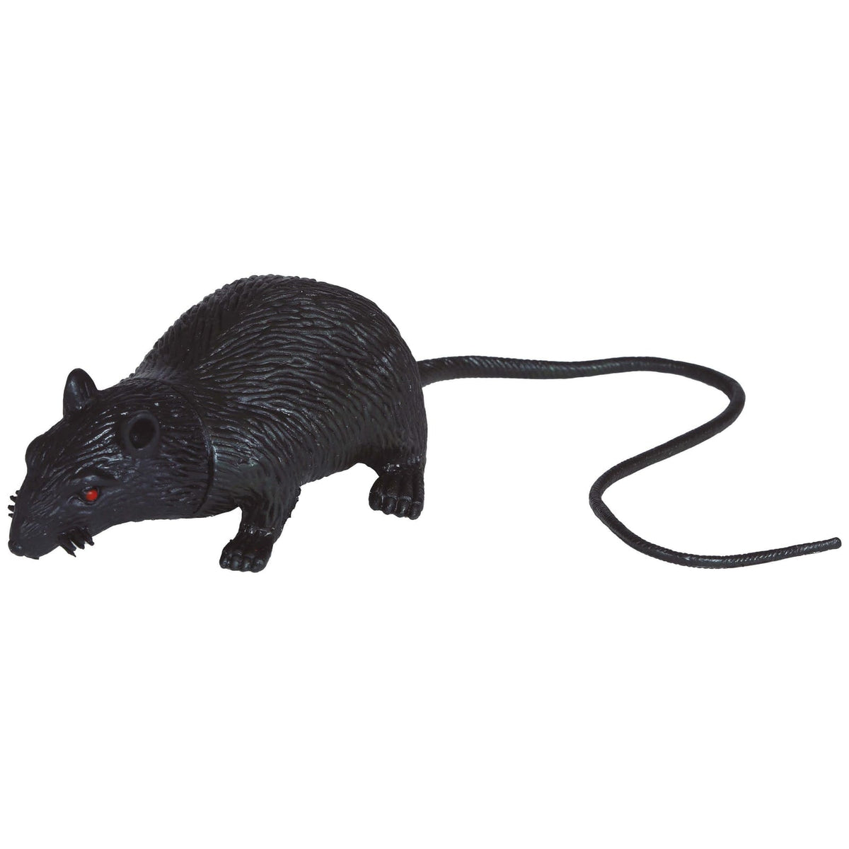 Rat noir en latex, 15 cm