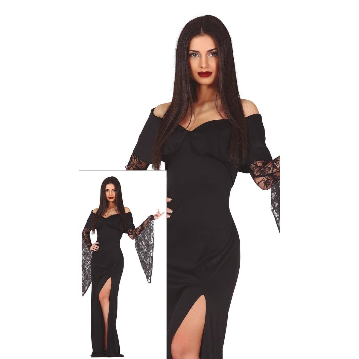 Robe gothique longue en dentelle, adulte
