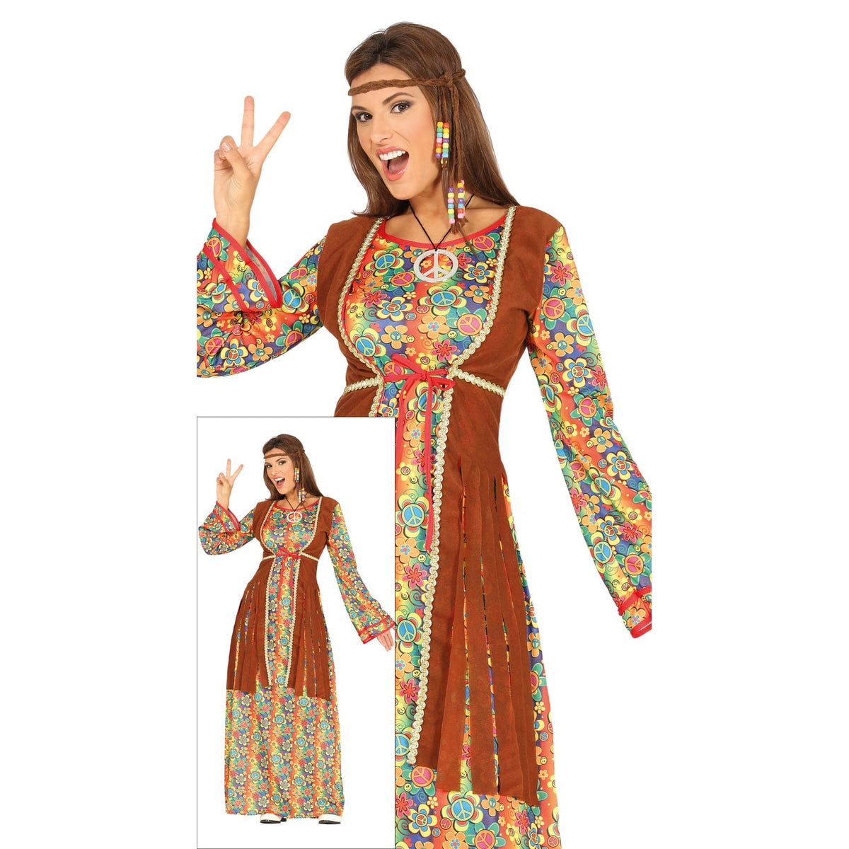 Robe hippie longue, femme