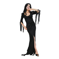 Robe longue de dame macabre noire, femme
