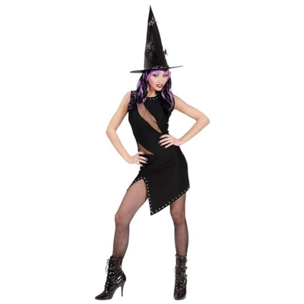 Robe noire cloutée, femme