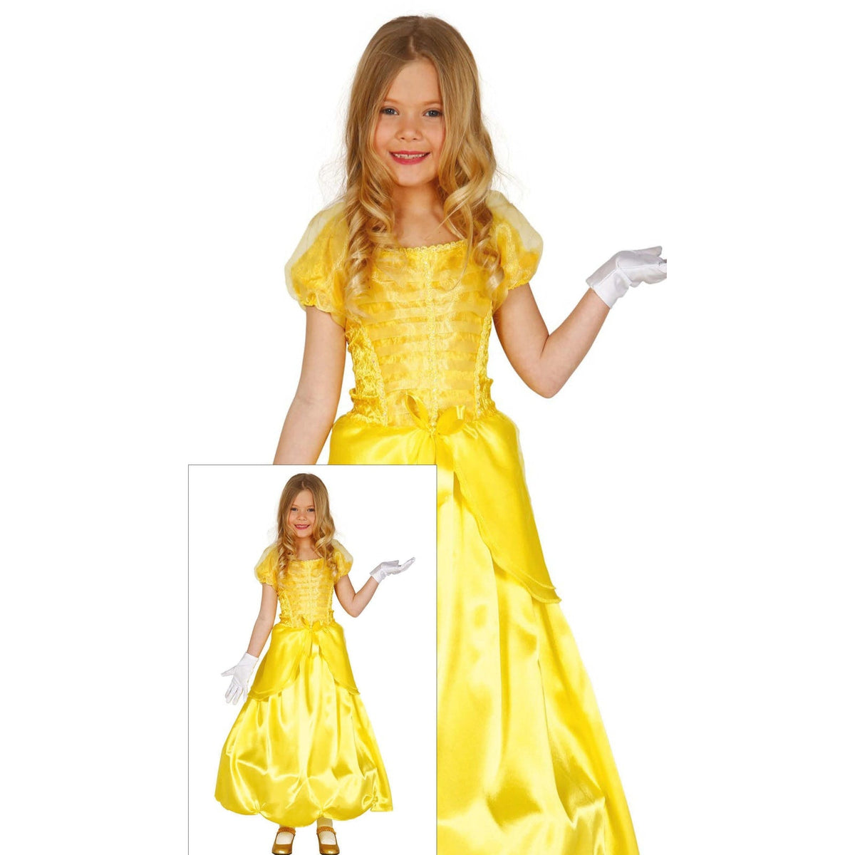 Robe de princesse jaune, fille