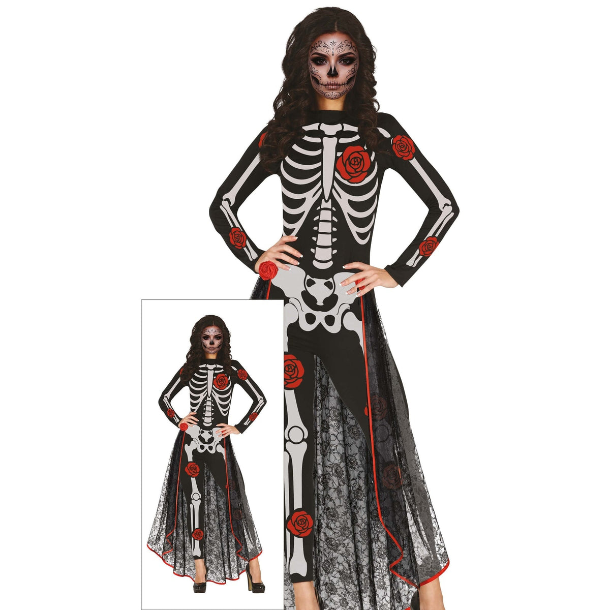 Robe de squelette longue, femme