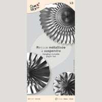 Rosaces métallisées argent, lot de 3 — vue 2