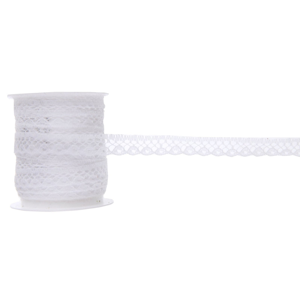 Ruban dentelle 1 cm, 5 m, blanc