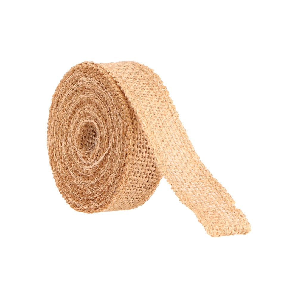 Ruban jute naturel, 2,8 cm x 5 m