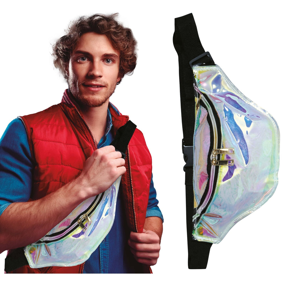 Sac banane irisé années 80