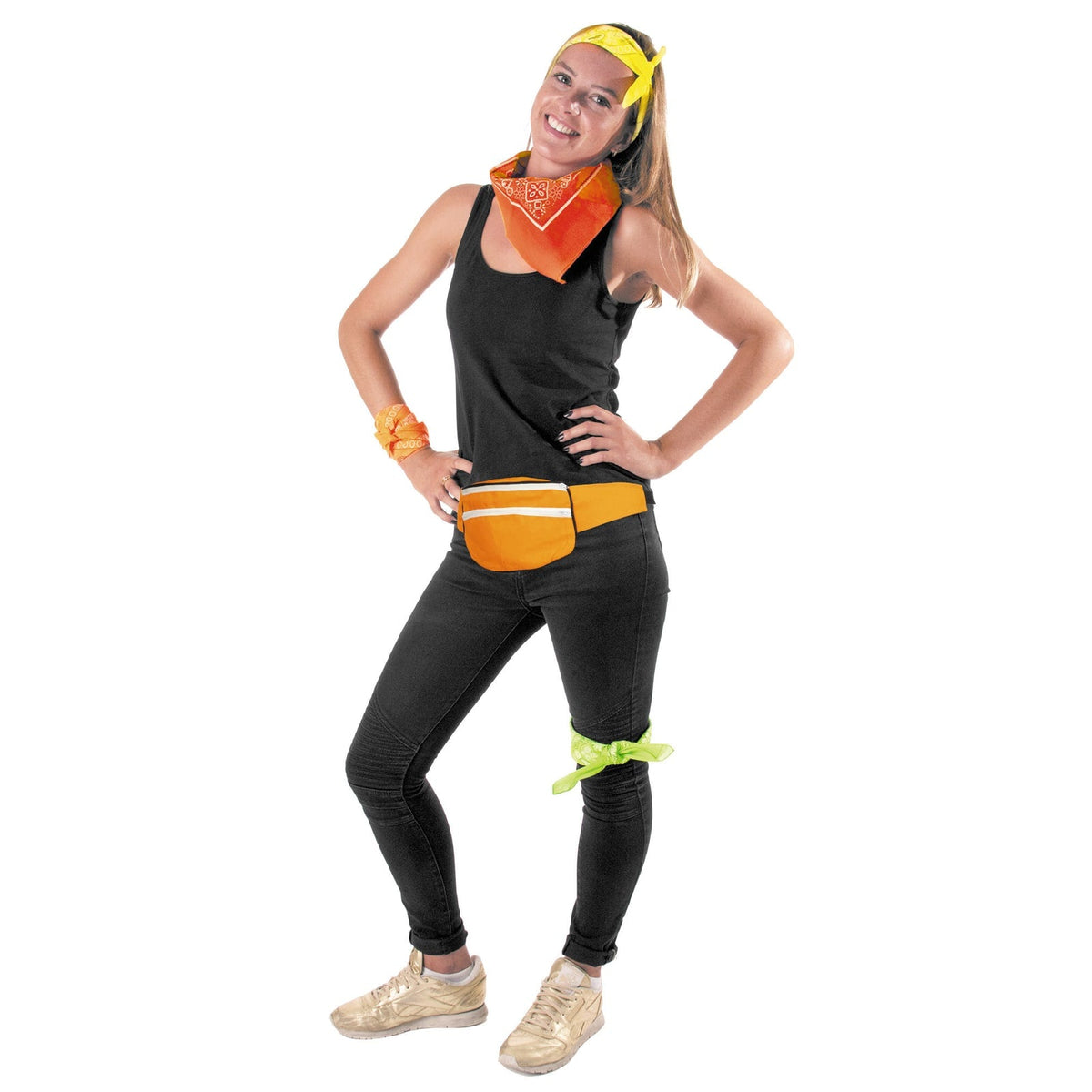 Sac banane orange fluo — vue 3
