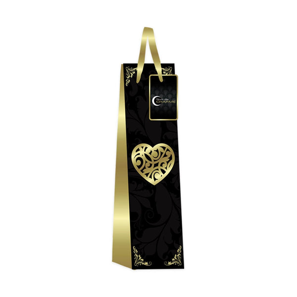 Sac bouteille noir et or