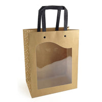 Sac kraft à grande fenêtre, 2 tailles