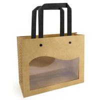 Sac kraft à grande fenêtre, 2 tailles — vue 2
