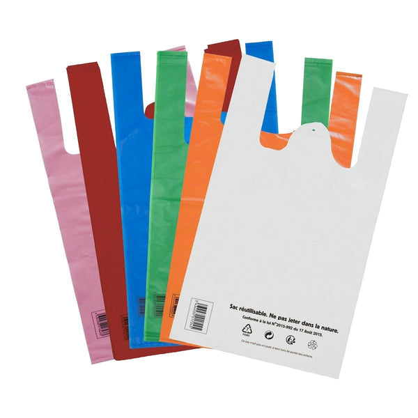 Sacs bretelles verts 26 + 12 x 45 cm, 10 l