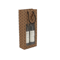 Sacs cadeaux kraft à fenêtre, motif éventails — vue 2