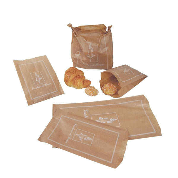 Sacs croissants kraft « Fraîcheur et saveur »