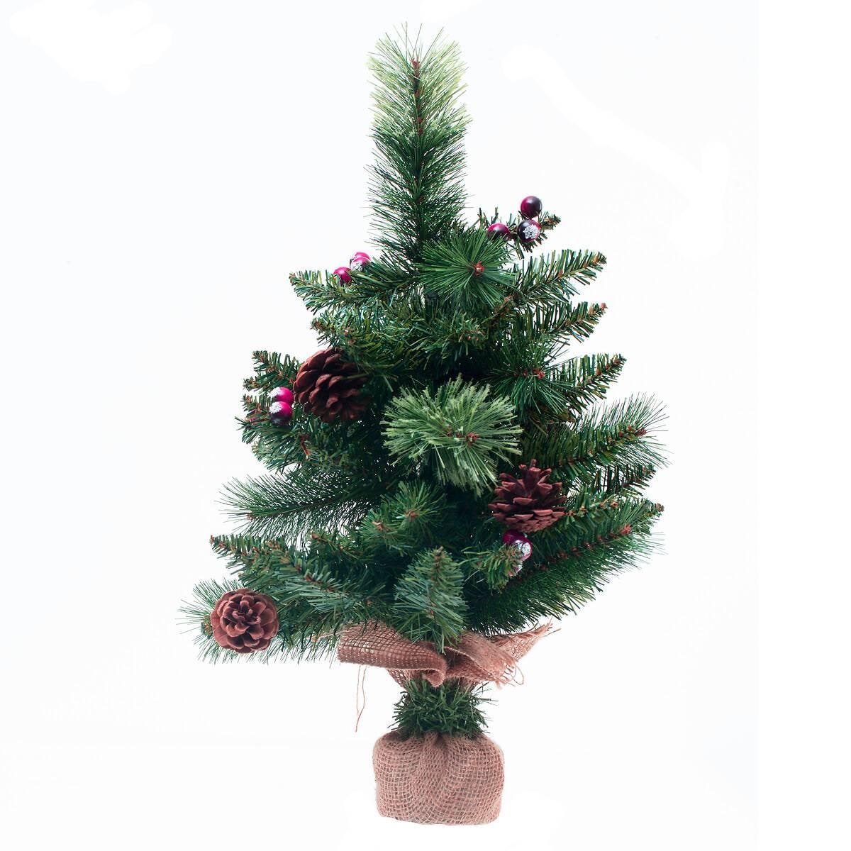 Sapin décoré de baies, 50 cm
