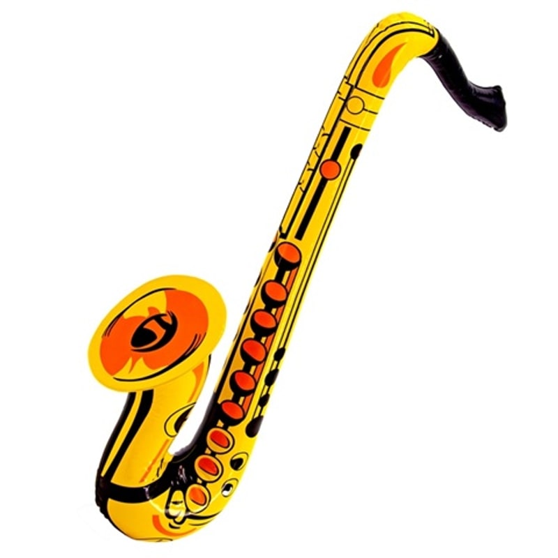 Saxophone gonflable doré, 55 cm