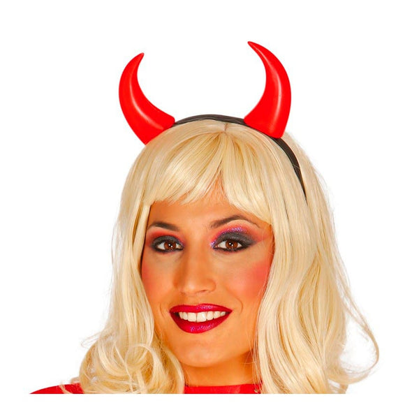 Serre-tête cornes de diable rouges