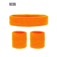 Set bandeau et poignets éponge néon — vue 2